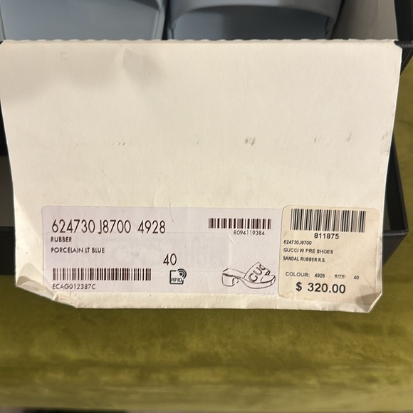 Authentic Baby Blue Gucci Sandals - Picture 3 of 4